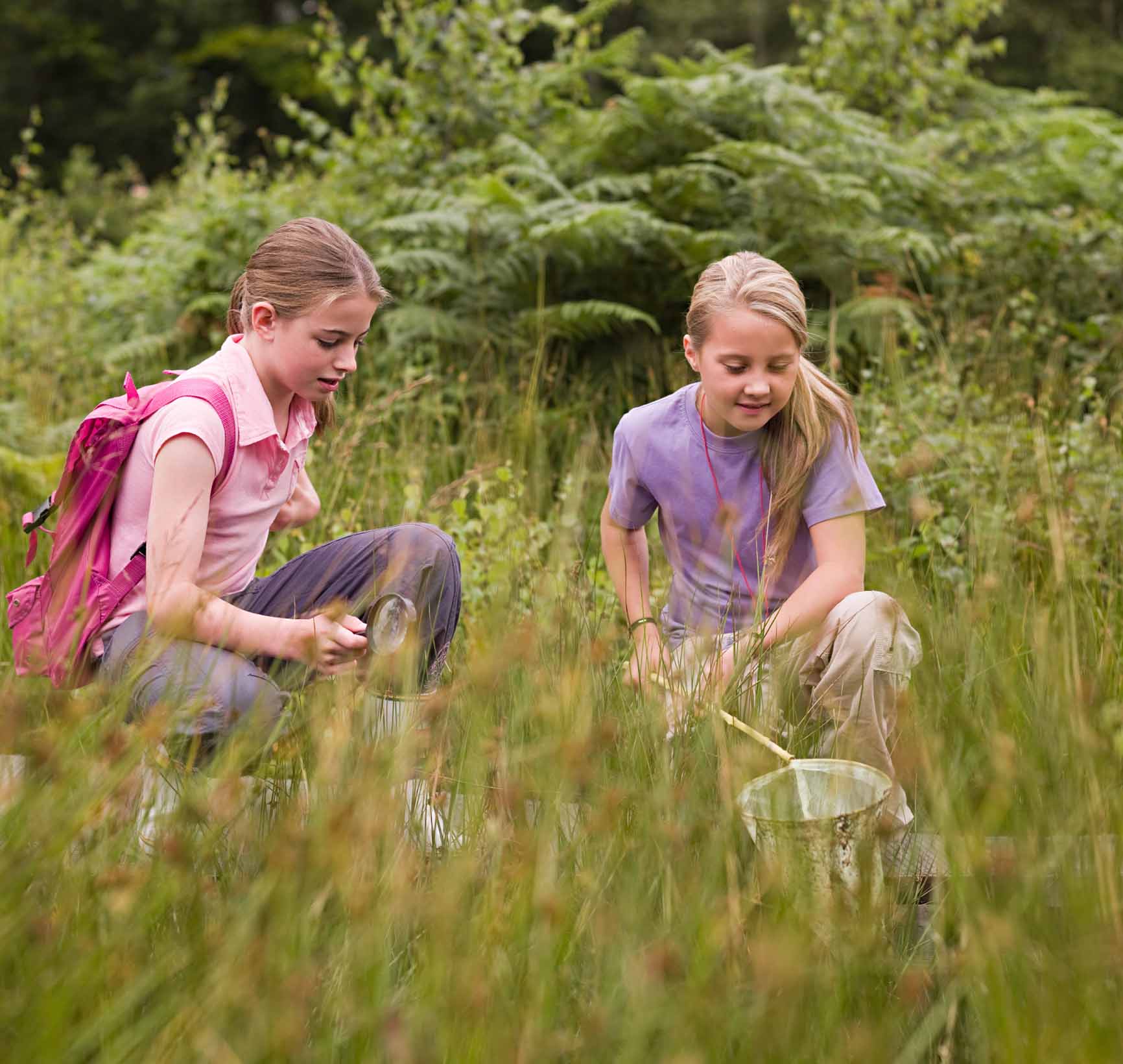 Kids with butterfly nets