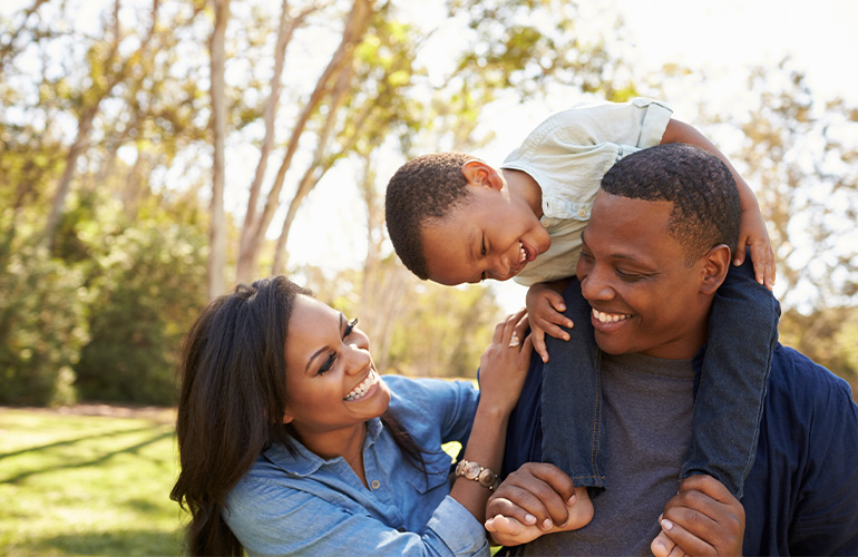 Happy Family Outdoors